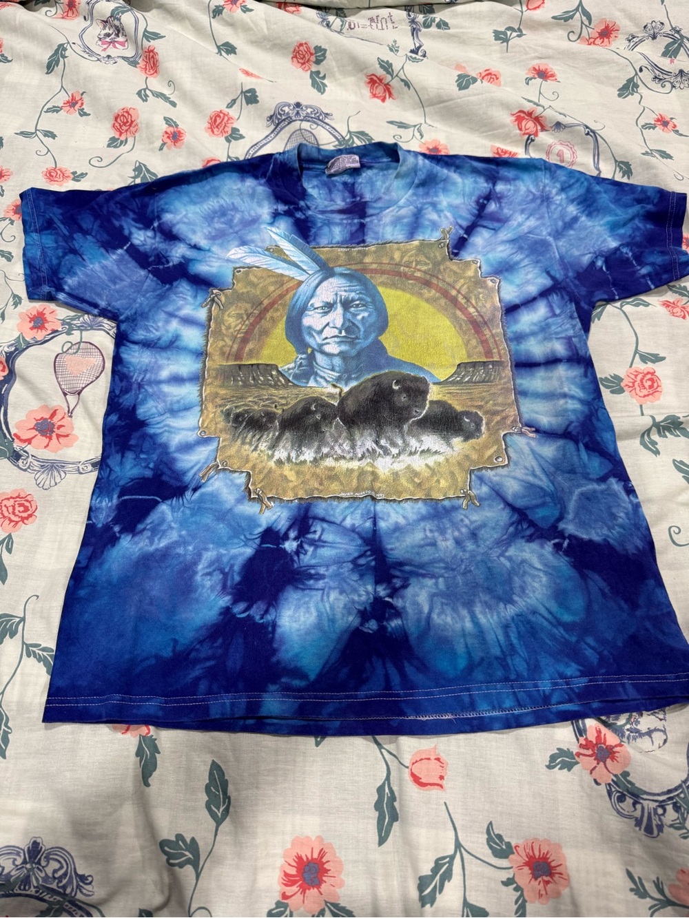 Javier Agredo Vtg '92 Tie Dye Native American size L